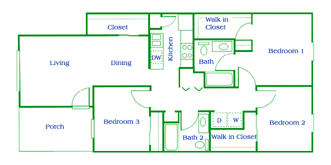 CHA Franklin 3 Bedroom Apartments